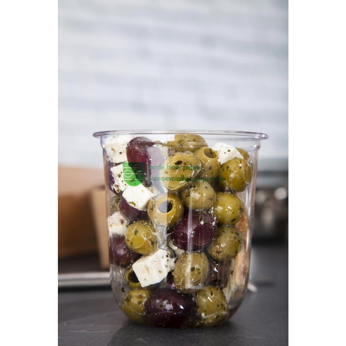 Vegware 96-Series Compostable PLA Deli Pots 16oz (1000 pack)