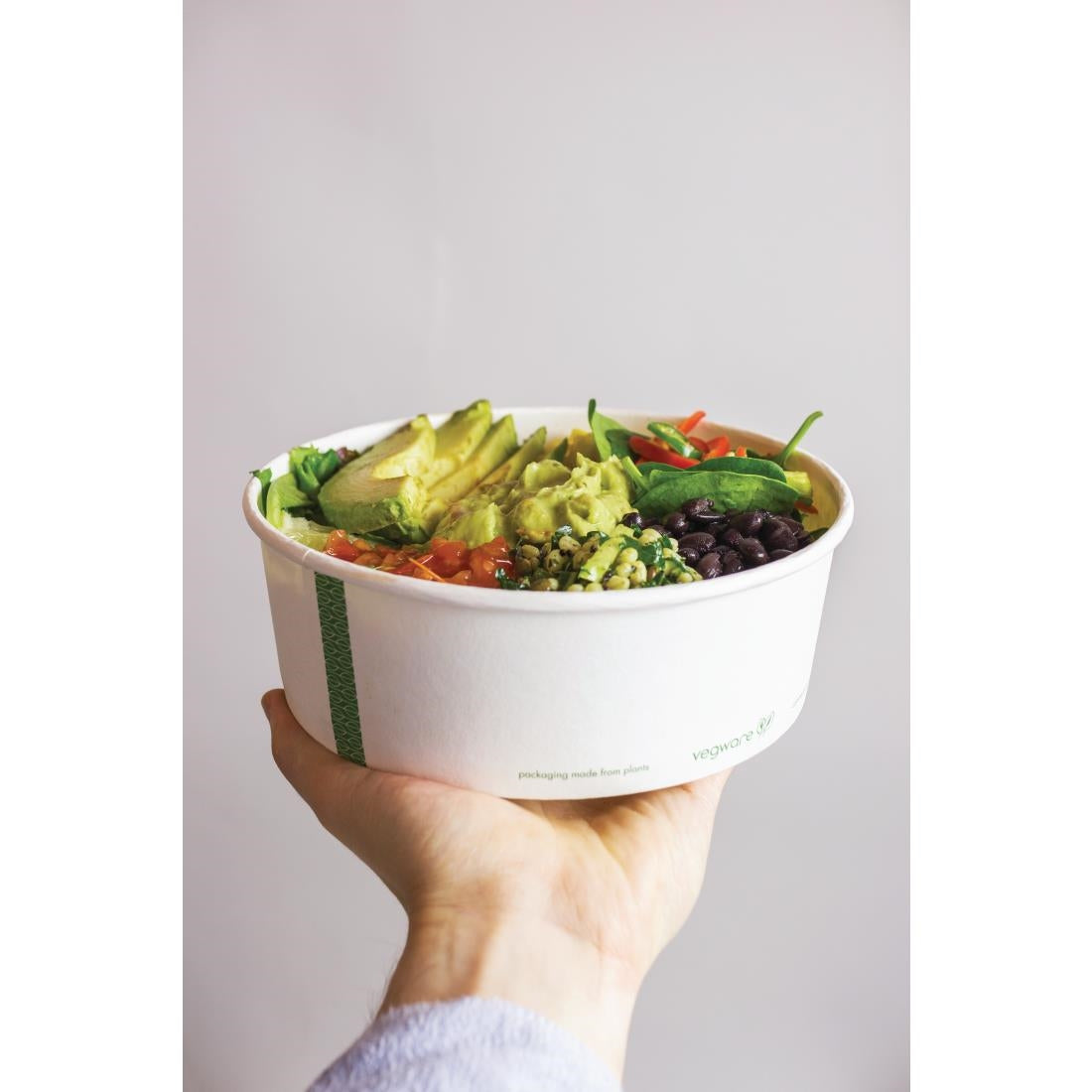 Vegware 185-Series Compostable Bon Appetit Food Bowls 32oz (300 Pack)