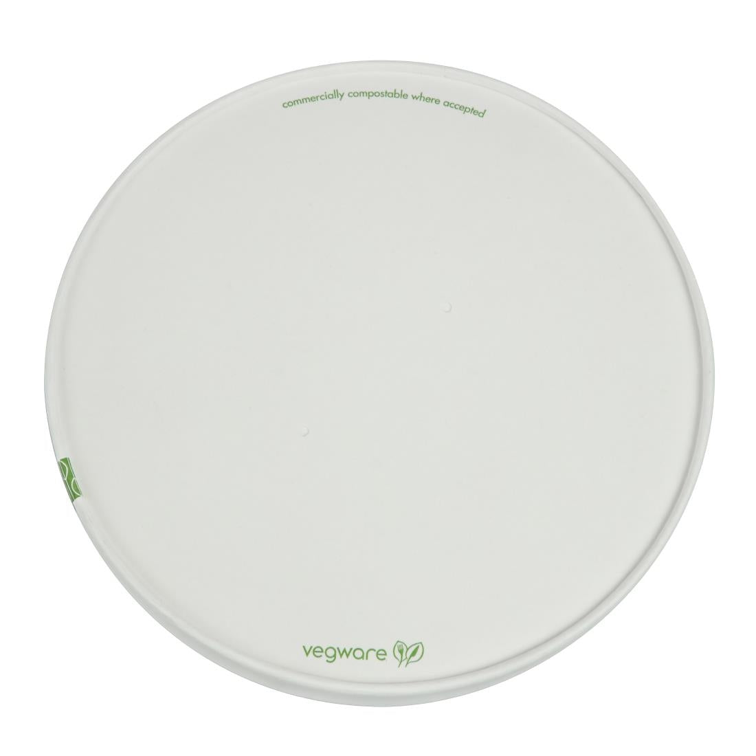 Vegware 185-Series Compostable Bon Appetit Wide PLA-lined Paper Food Bowl Lid (300 Pack)