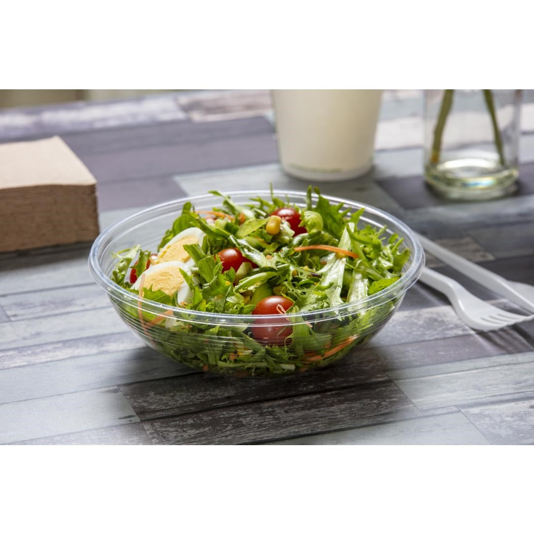 Vegware 185-Series Compostable Bon Appetit Salad Bowls 24oz (300 Pack)