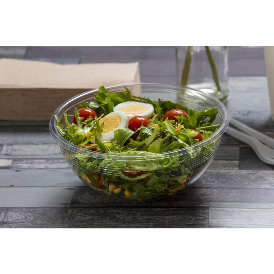 Vegware 185-Series Compostable Bon Appetit Salad Bowls 32oz (300 Pack)