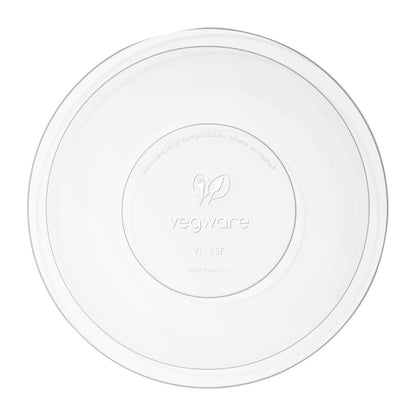 Vegware 185-Series Compostable Bon Appetit Wide Bowl PLA Flat Lid (300 Pack)