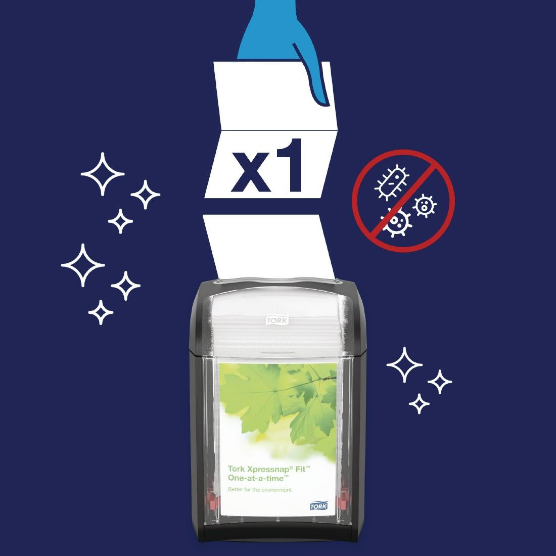 Tork Xpressnap Fit Recycled Dispenser Napkin White 2Ply (6x720 Pack)