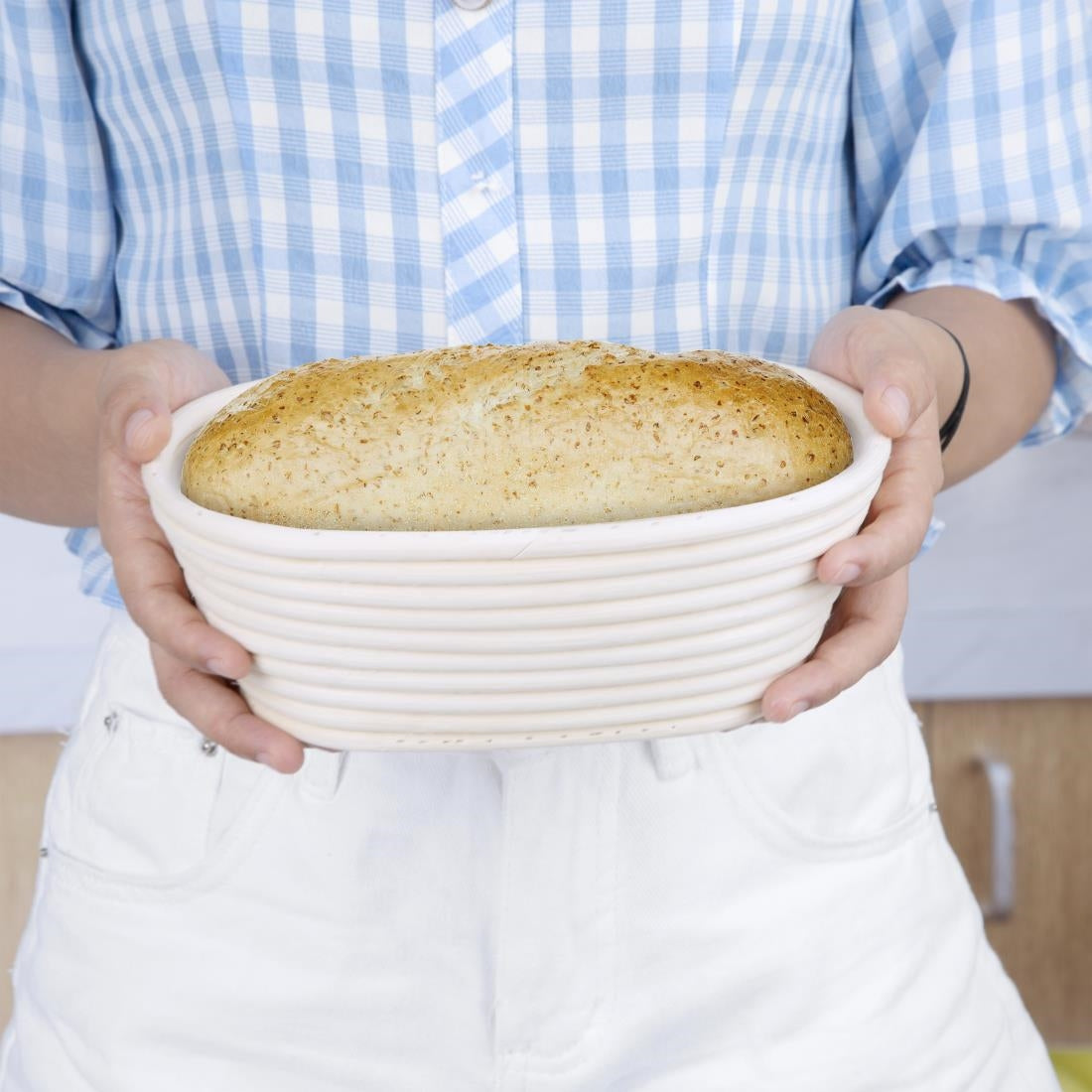 Vogue Rattan Proving Oval Basket 220x80mm