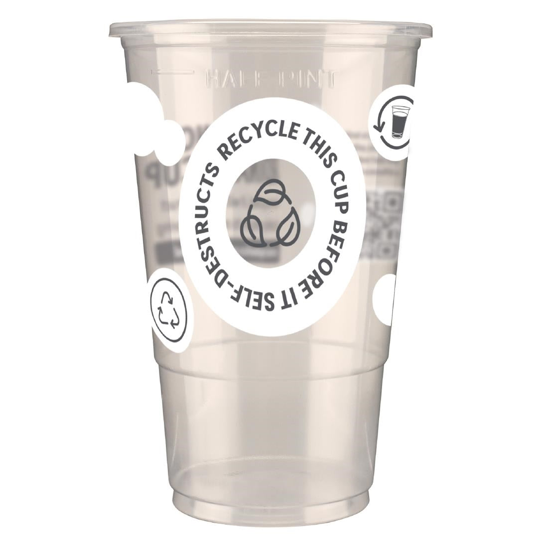 eGreen Printed 2-in-1 Flexy Half-pint Glass CE Marked to Line (1000 Pack)