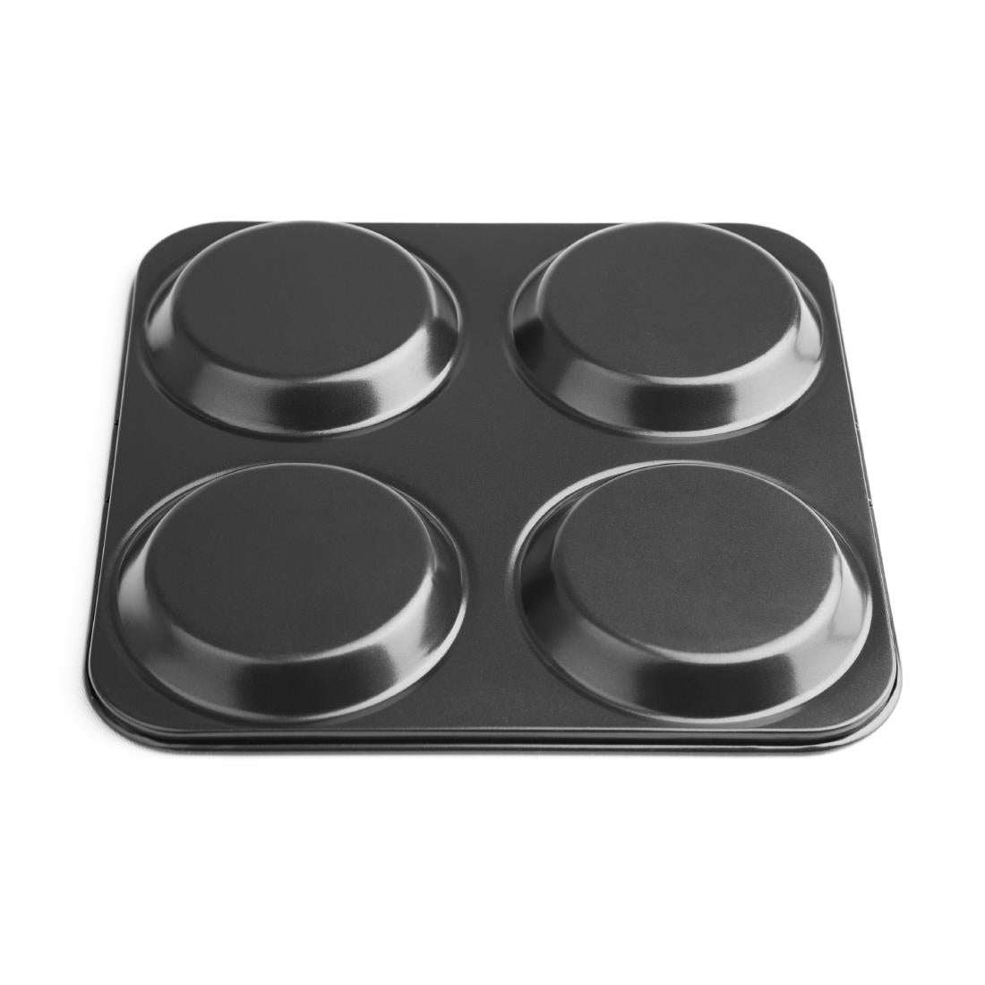 Vogue Carbon Steel Non-Stick Yorkshire Pudding Tray 4 Cup