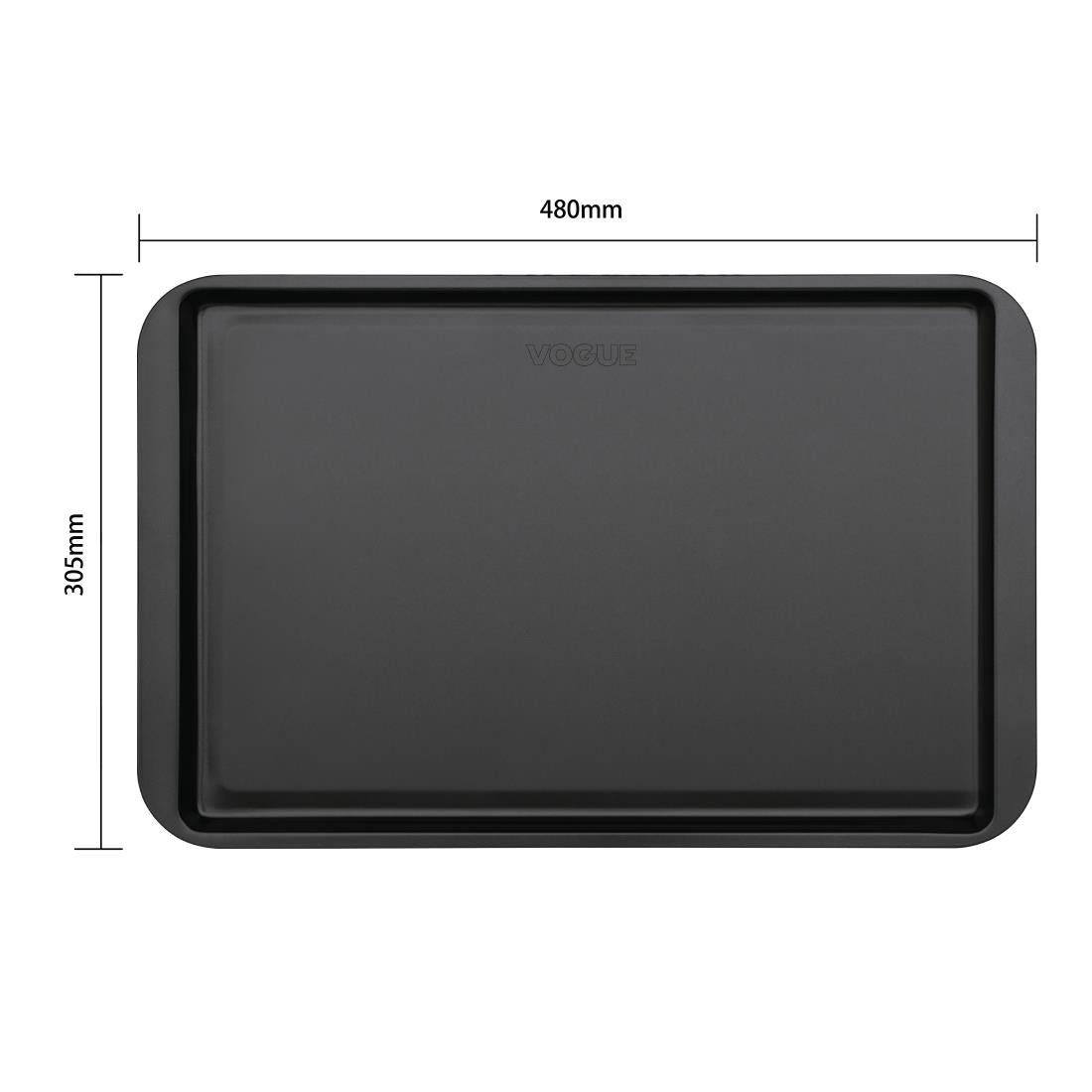 Vogue Non-Stick Carbon Steel Baking Tray 482 x 305mm