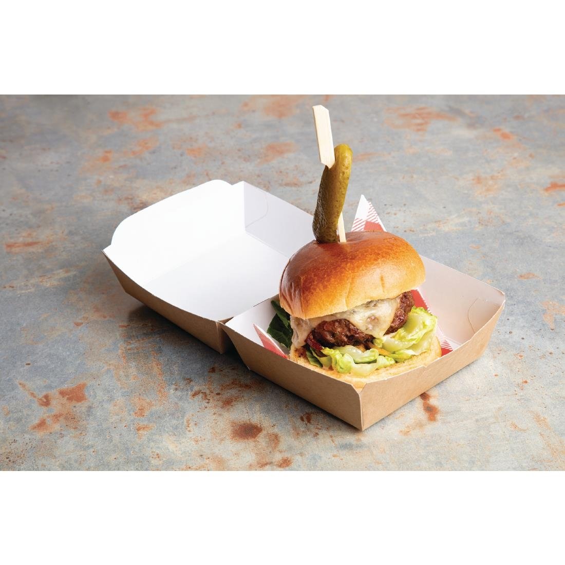 Fiesta Compostable Red Gingham Greaseproof Sheets 250x250mm (200 Pack)