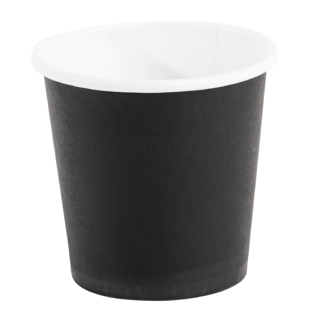 Fiesta Recyclable Espresso Cups Single Wall Black 114ml (50 Pack)