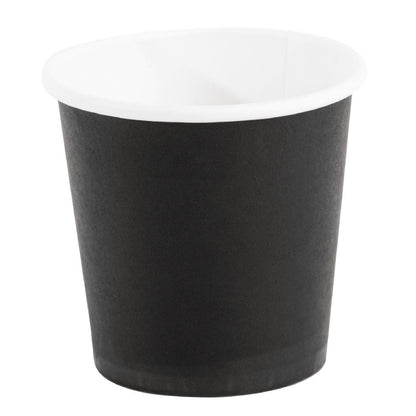 Fiesta Recyclable Espresso Cups Single Wall Black 114ml (50 Pack)
