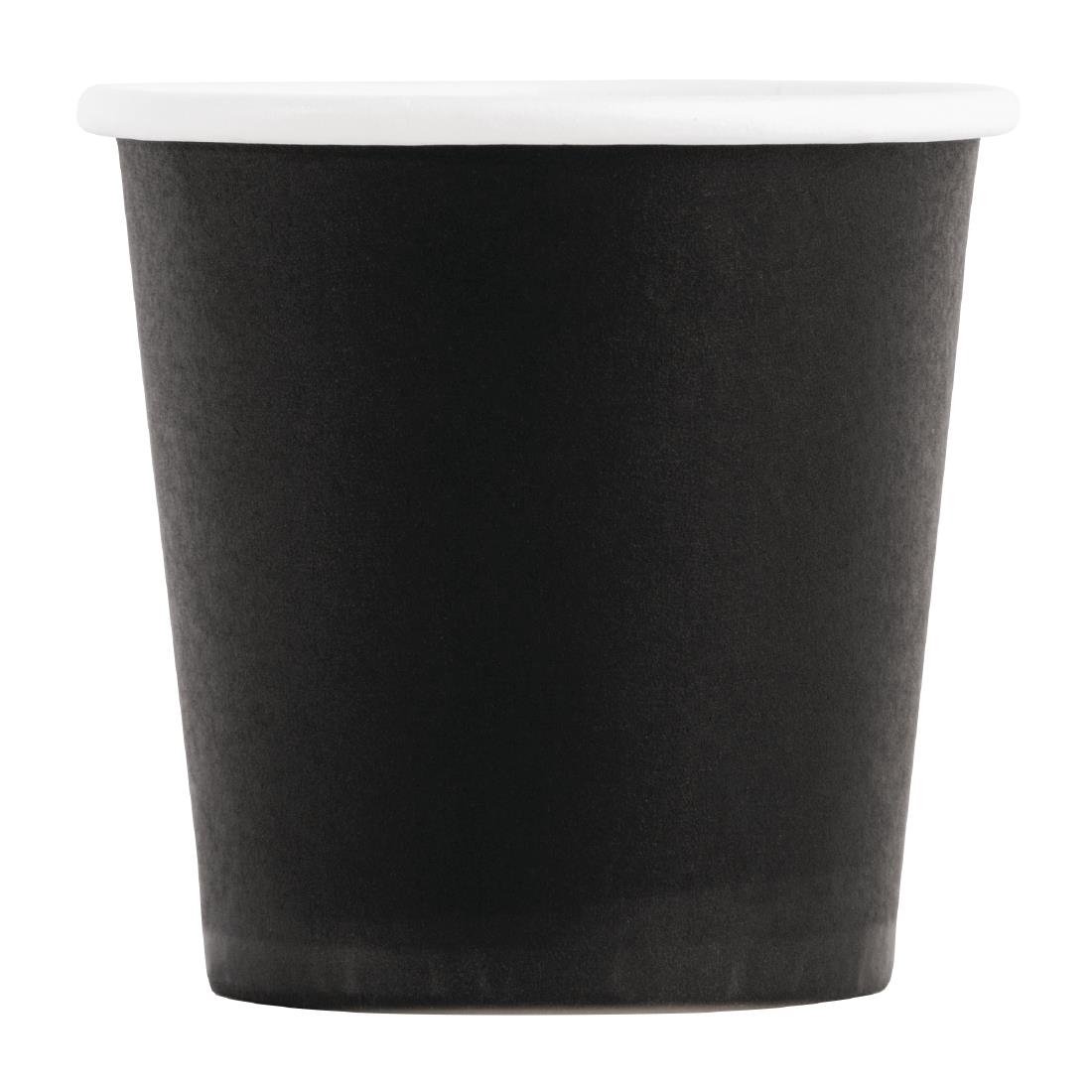Fiesta Recyclable Espresso Cups Single Wall Black 114ml (50 Pack)