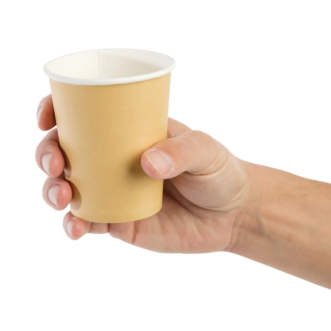 Fiesta Recyclable Coffee Cups Single Wall Kraft 225ml / 8oz (1000 Pack)