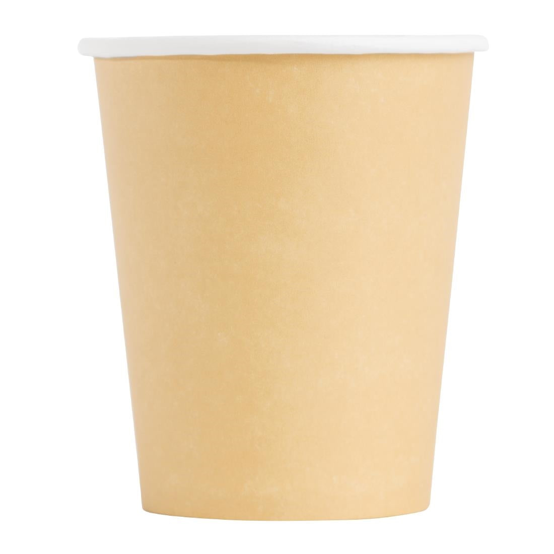 Fiesta Recyclable Coffee Cups Single Wall Kraft 225ml / 8oz (1000 Pack)