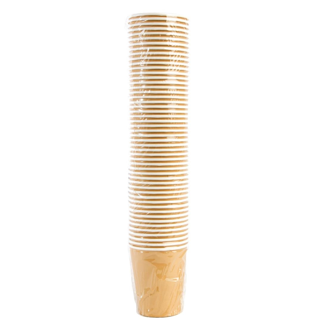 Fiesta Recyclable Coffee Cups Single Wall Kraft 225ml / 8oz (1000 Pack)