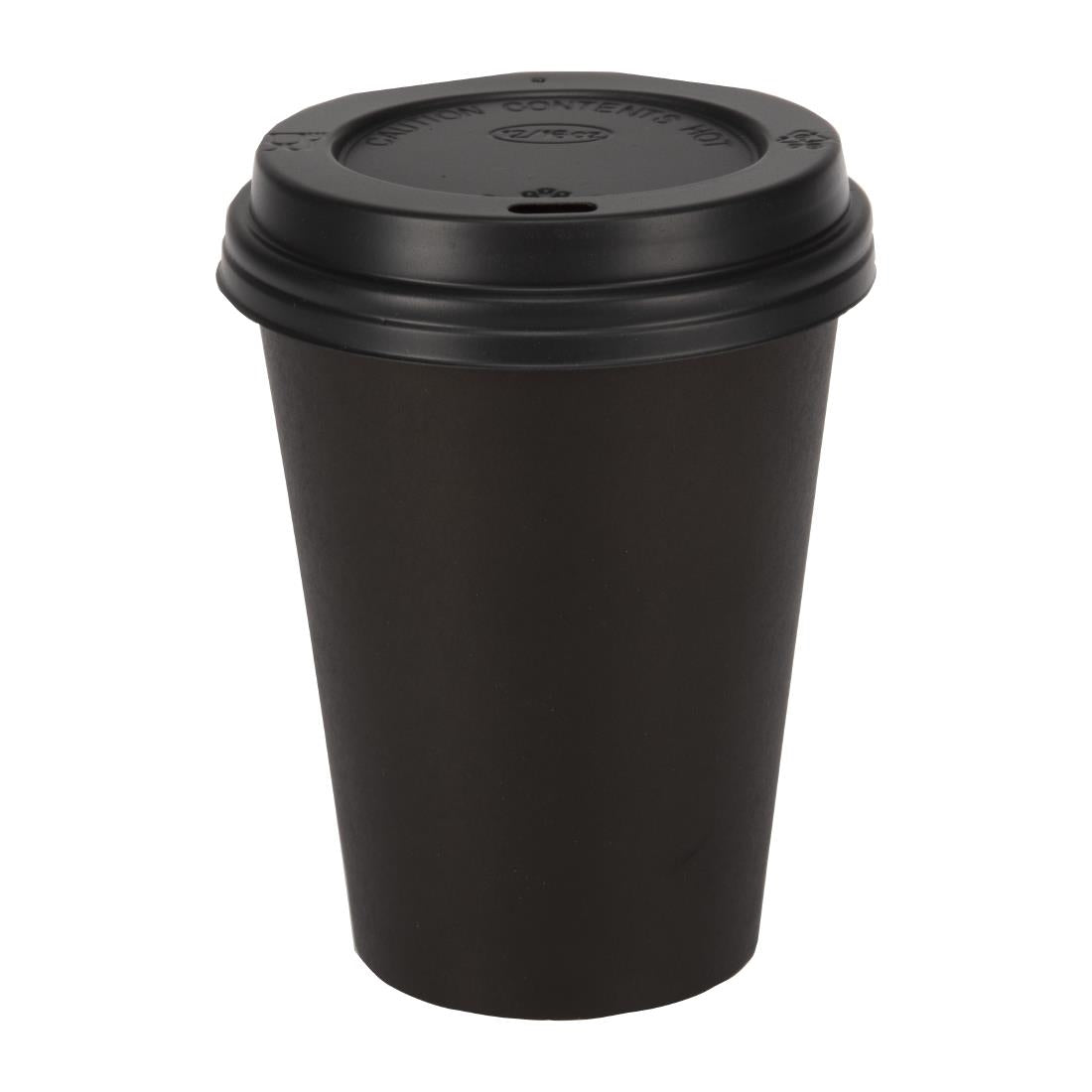 Fiesta Recyclable Coffee Cups Single Wall Black 340ml / 12oz (1000 Pack)