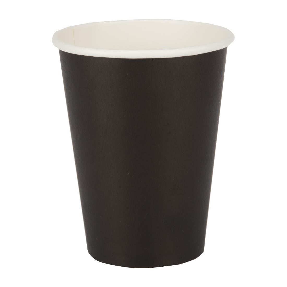 Fiesta Recyclable Coffee Cups Single Wall Black 340ml / 12oz (1000 Pack)
