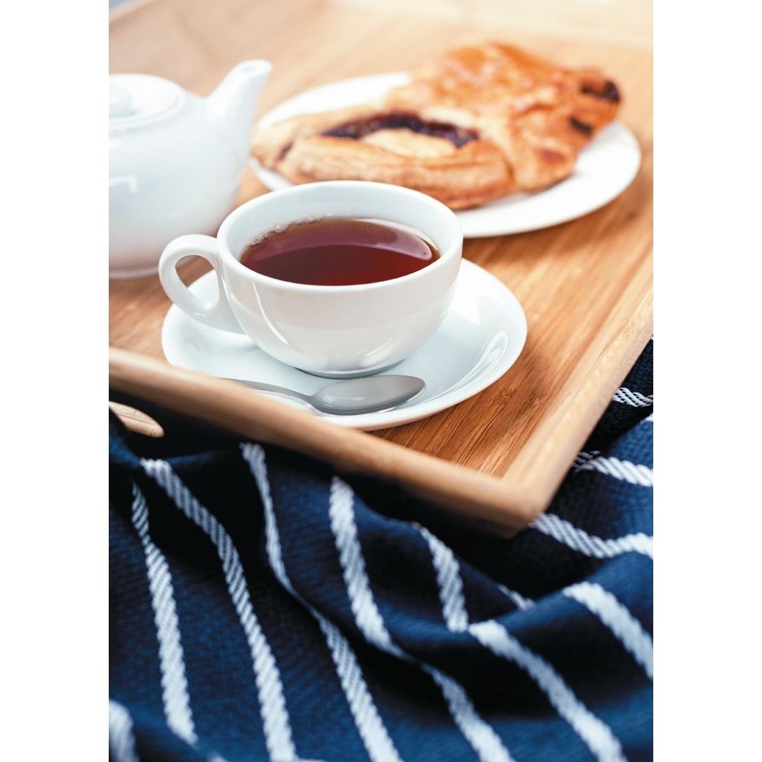 Olympia Whiteware Cappuccino Saucers (12 pack)