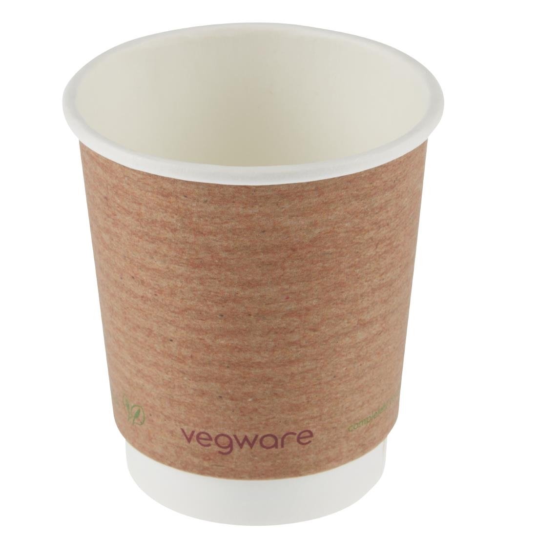 Vegware Compostable Coffee Cups Double Wall 230ml / 8oz (500 pack)