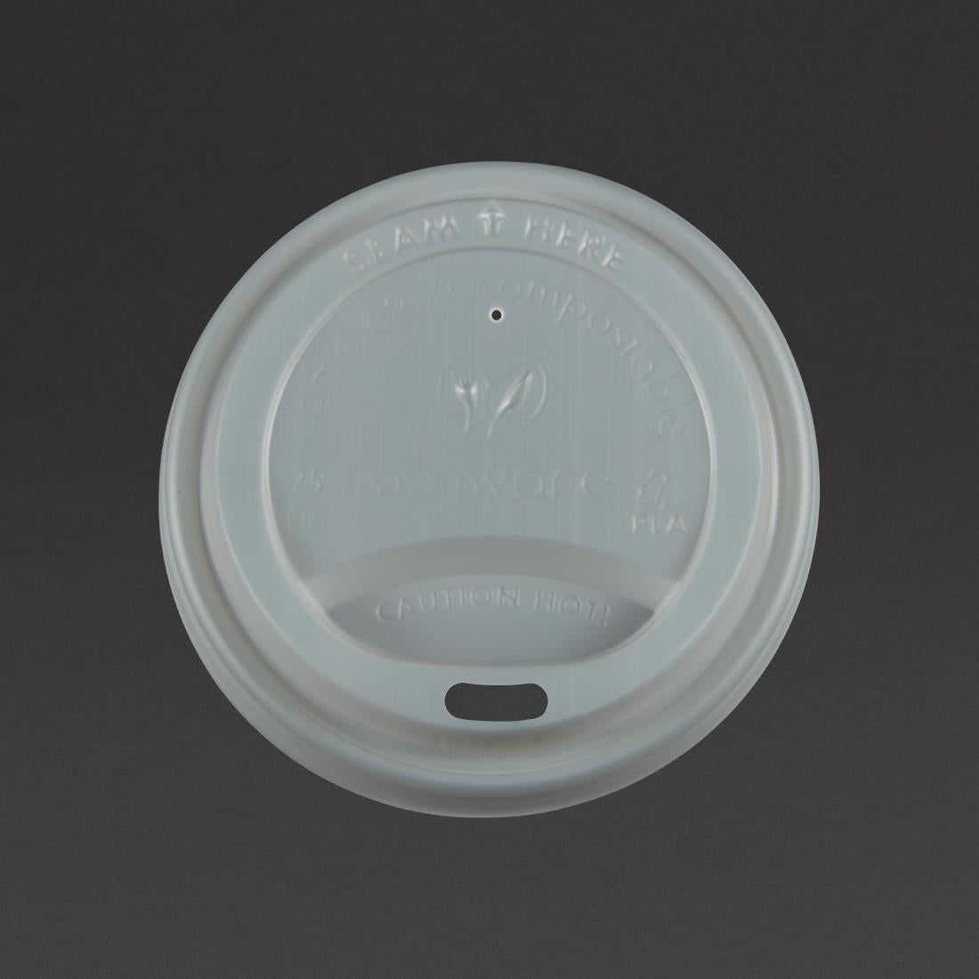 Vegware Compostable Coffee Cup Lids 225ml / 8oz (1000 pack)