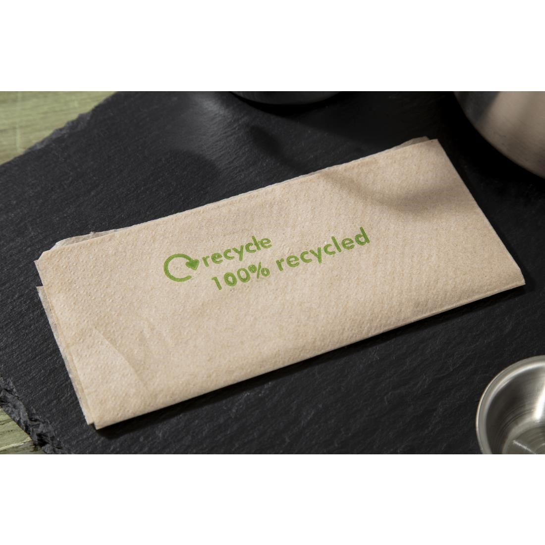 Swantex Recycled Lunch Napkin Kraft 32x30cm 1ply Pre-Folded (6000 Pack)