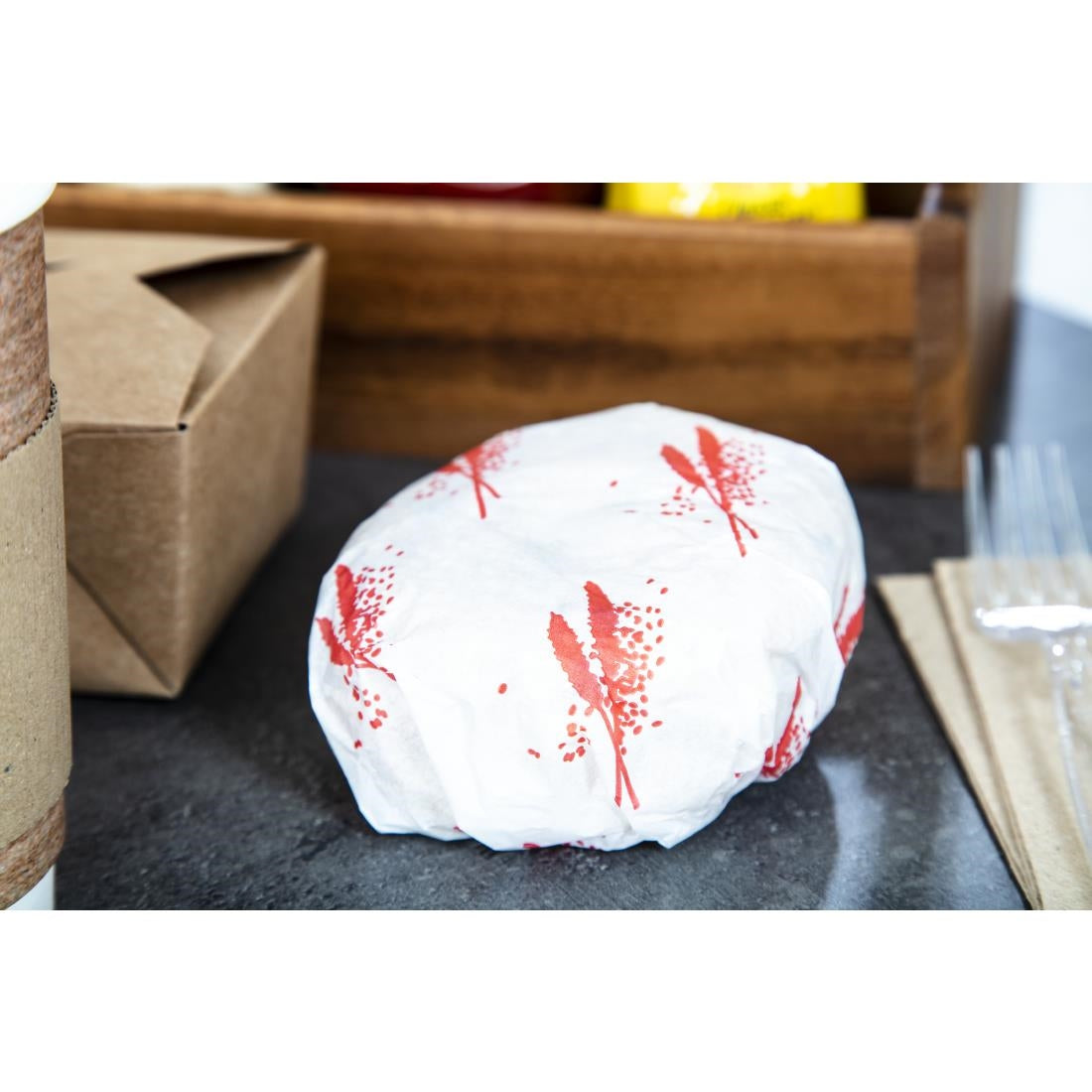 Burger Wrapping Paper Sheets Red 245 x 300mm (1000 pack)