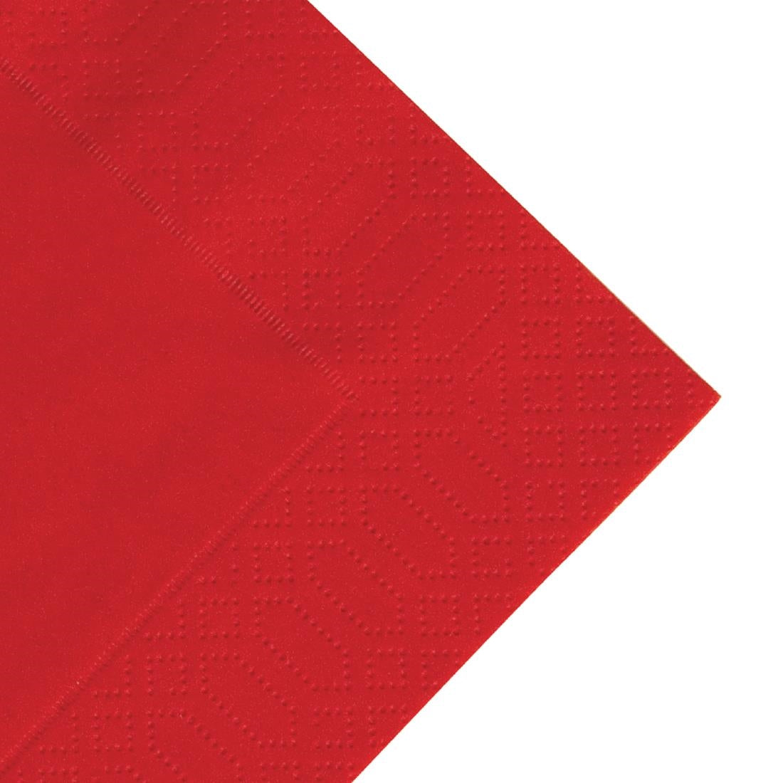 Duni Lunch Napkin Red 33x33cm 3ply 1/4 Fold (1000 Pack)