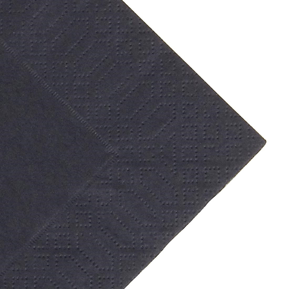Duni Lunch Napkin Black 33x33cm 3ply 1/4 Fold (1000 Pack)