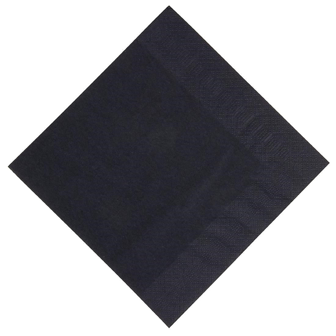 Duni Dinner Napkin Black 40x40cm 3ply 1/8 Fold (1000 pack)