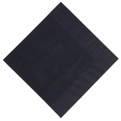 Duni Dinner Napkin Black 40x40cm 3ply 1/8 Fold (1000 pack)