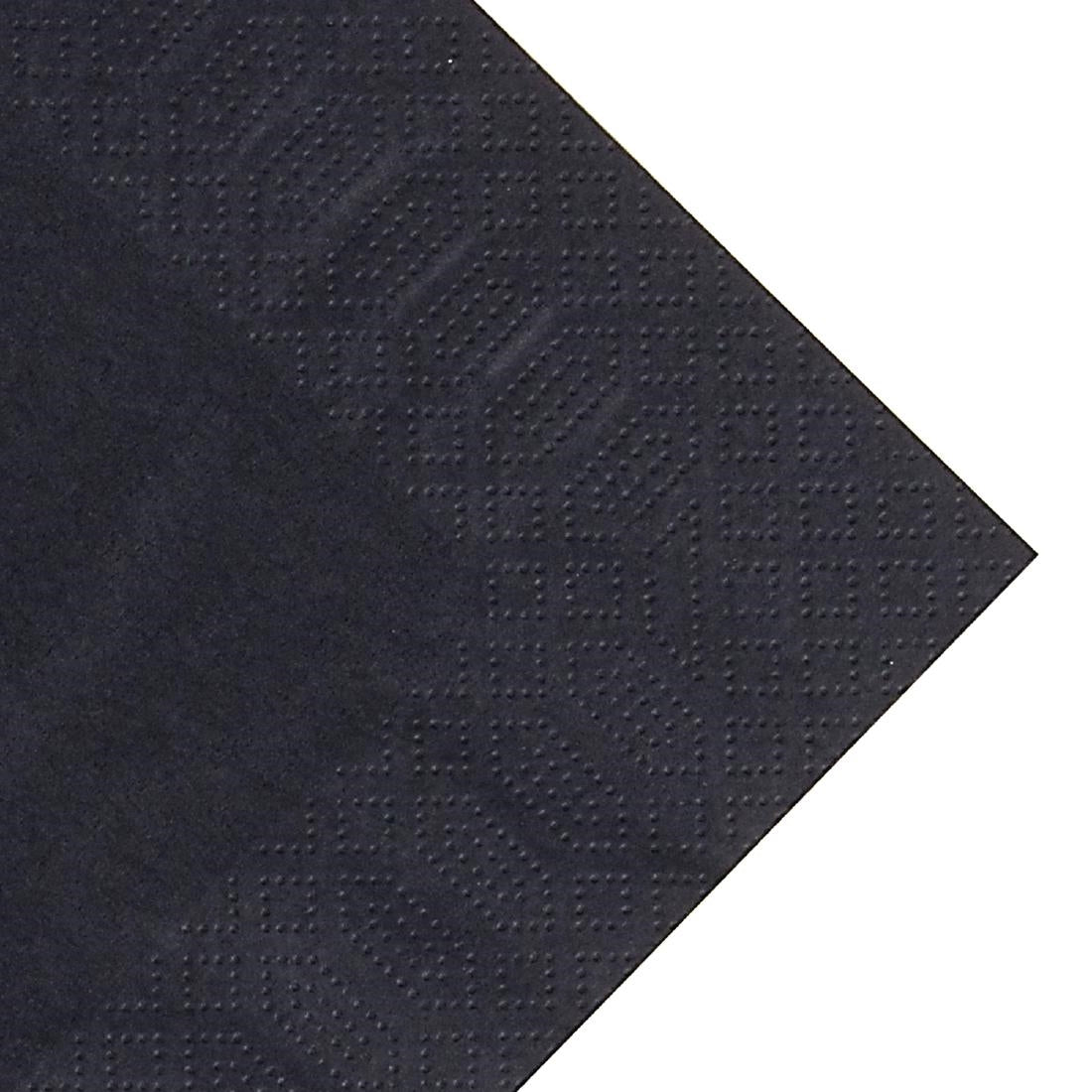 Duni Dinner Napkin Black 40x40cm 3ply 1/8 Fold (1000 pack)
