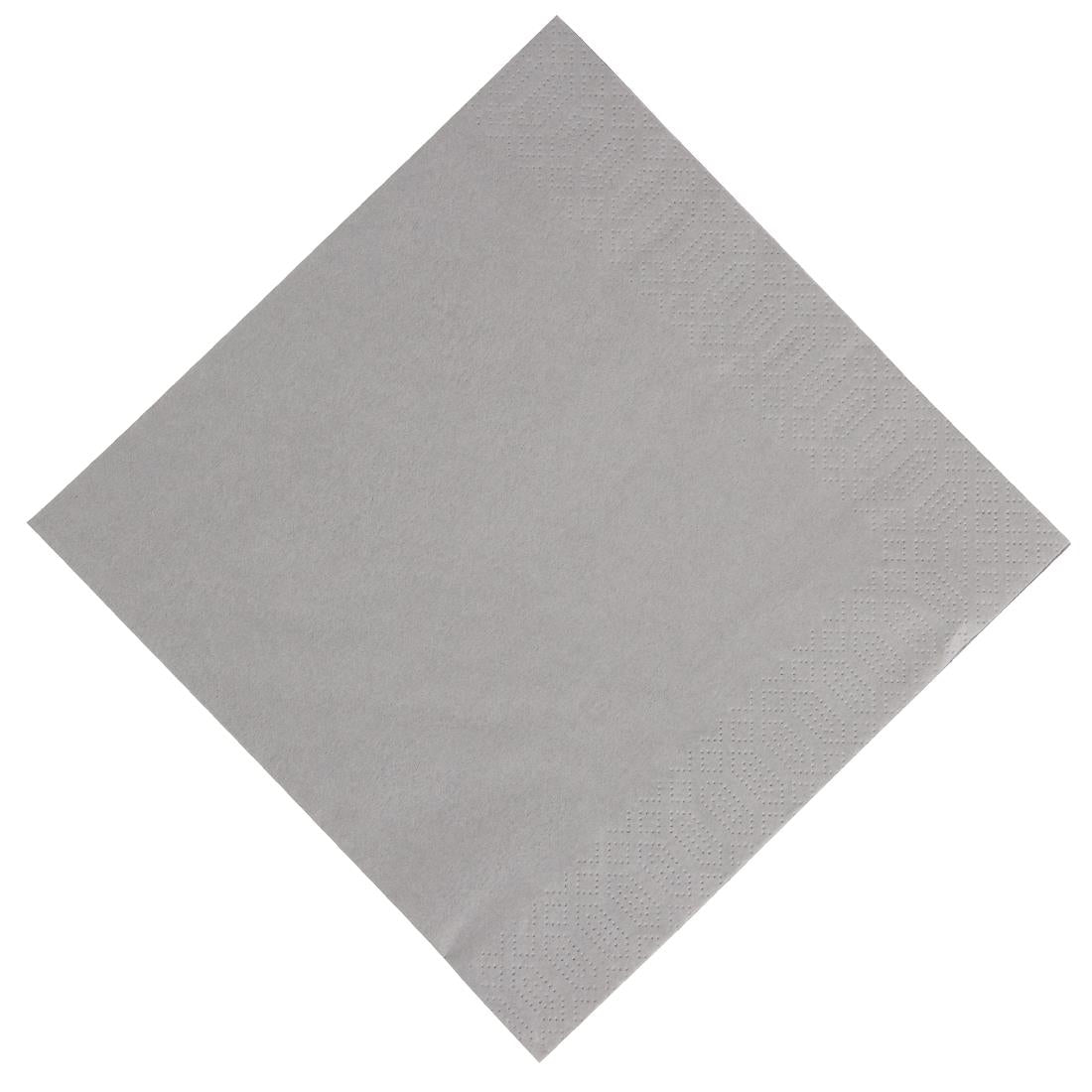Duni Dinner Napkin Granite Grey 40x40cm 3ply 1/8 Fold (1000 pack)