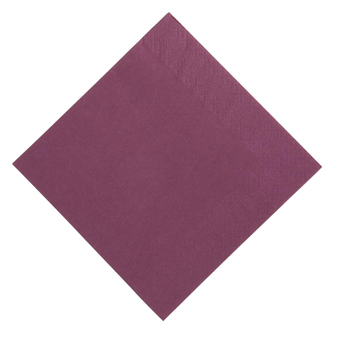 Duni Dinner Napkin Plum 40x40cm 3ply 1/8 Fold (1000 pack)