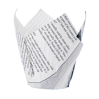Grease-Resistant Paper Chip Crowns Newspaper Print (1100 pack)