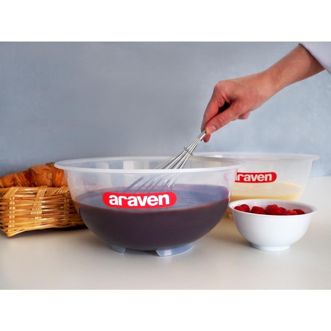 Araven Polypropylene Mixing Bowl Transparent 7Ltr