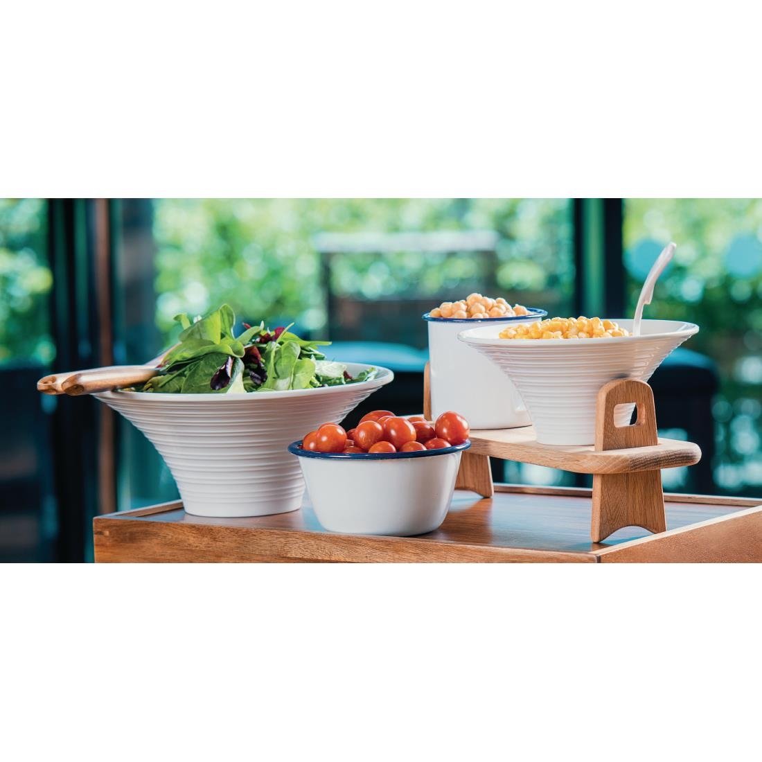 Olympia Large Enamel Soup Mugs 670ml (Pack of 6)