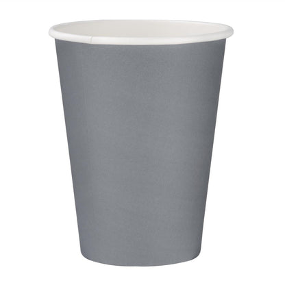 Fiesta Recyclable Coffee Cups Single Wall Charcoal 340ml / 12oz (1000 Pack)