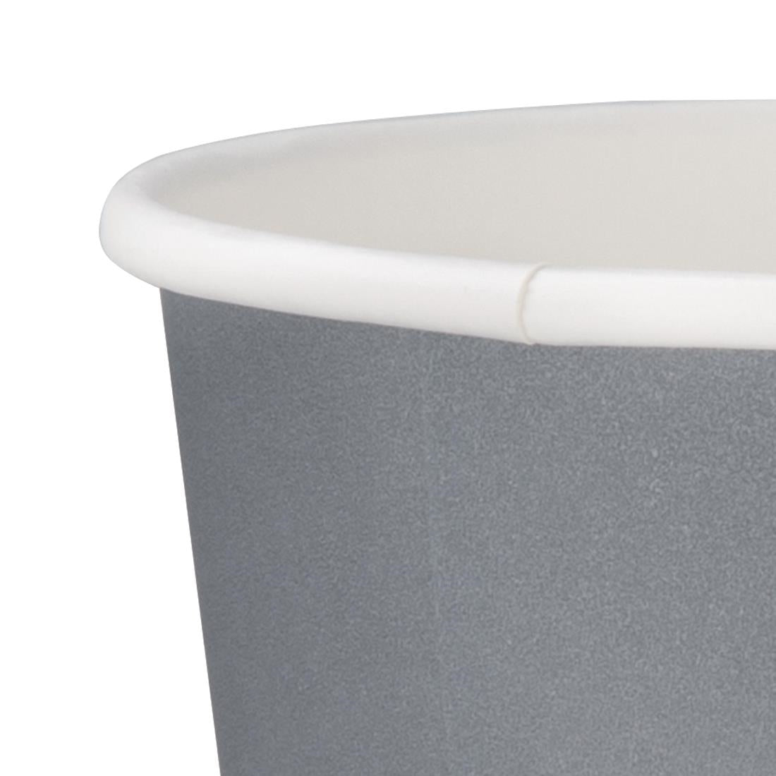 Fiesta Recyclable Coffee Cups Single Wall Charcoal 340ml / 12oz (1000 Pack)