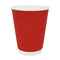 Fiesta Recyclable Coffee Cups Ripple Wall Red 340ml / 12oz - Pack of 25