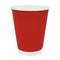 Fiesta Recyclable Coffee Cups Ripple Wall Red 340ml / 12oz - Pack of 500