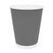Fiesta Recyclable Coffee Cups Ripple Wall Charcoal 340ml / 12oz - Pack of 25
