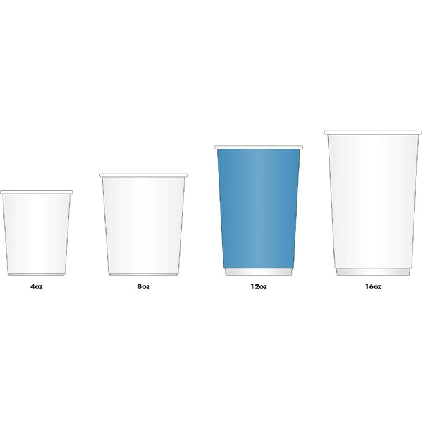 Fiesta Recyclable Coffee Cups Double Wall Kraft 340ml / 12oz (500 Pack)