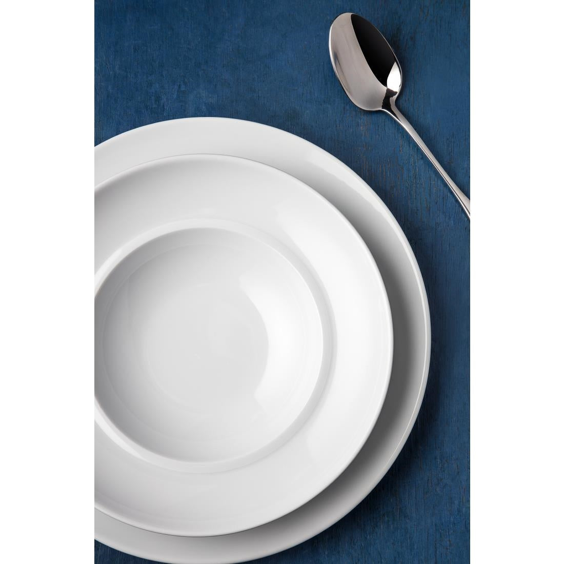 Royal Porcelain Classic White Wide Rim Plates 240mm (12 pack)