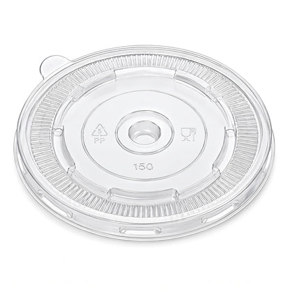 Clear plastic takeout container lid.