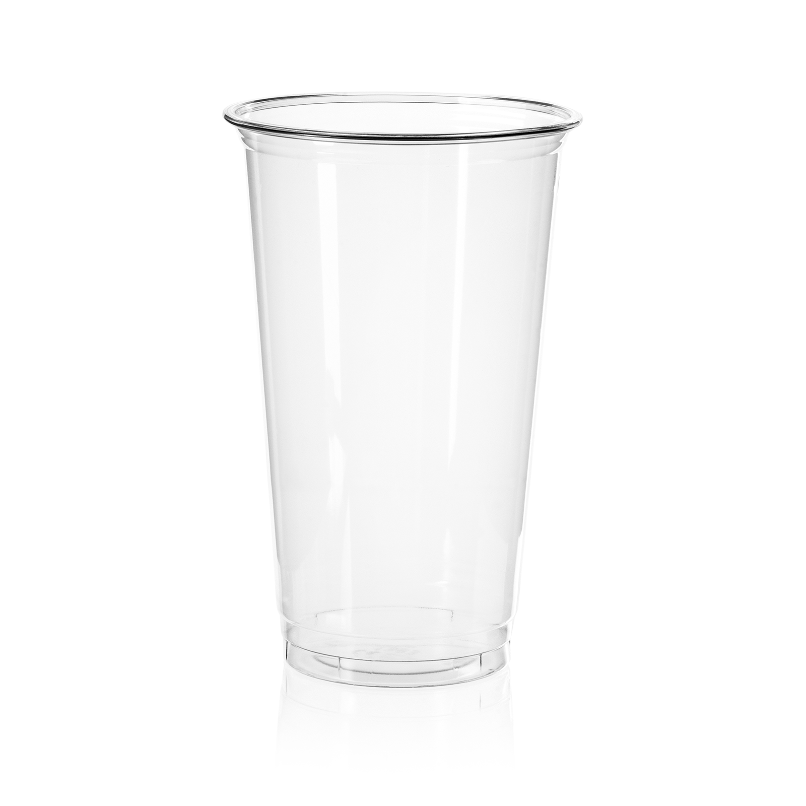 A clear plastic cup.