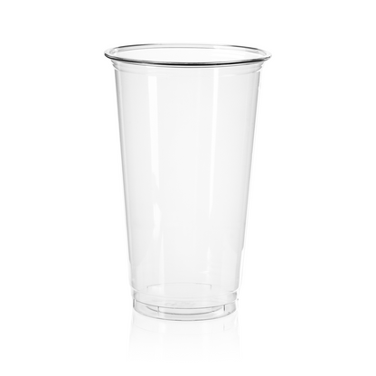 A clear plastic cup.