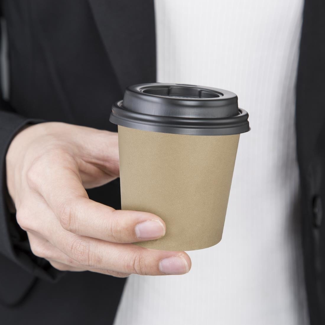 Fiesta Recyclable Hot Cups Single Wall Kraft 6oz (50 Pack)