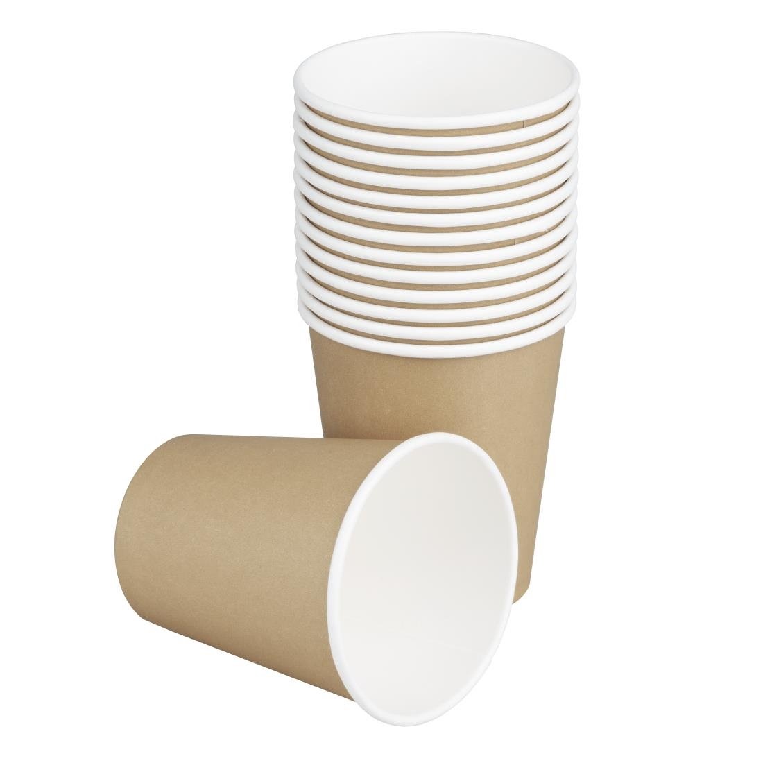 Fiesta Recyclable Hot Cups Single Wall Kraft 6oz (50 Pack)