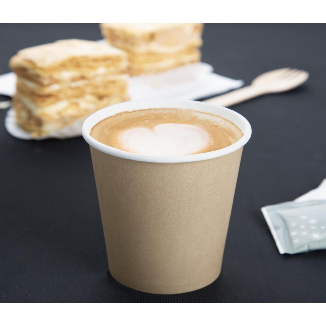 Fiesta Compostable Hot Cups Single Wall Kraft 6oz (50 Pack)