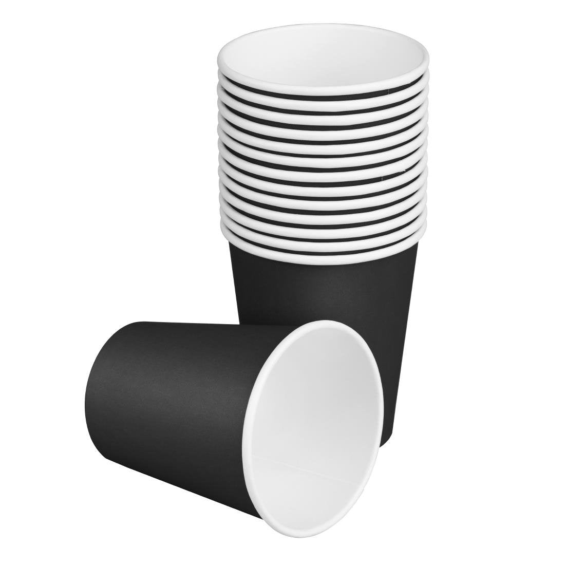 Fiesta Recyclable Hot Cups Single Wall Black 6oz (1000 Pack)