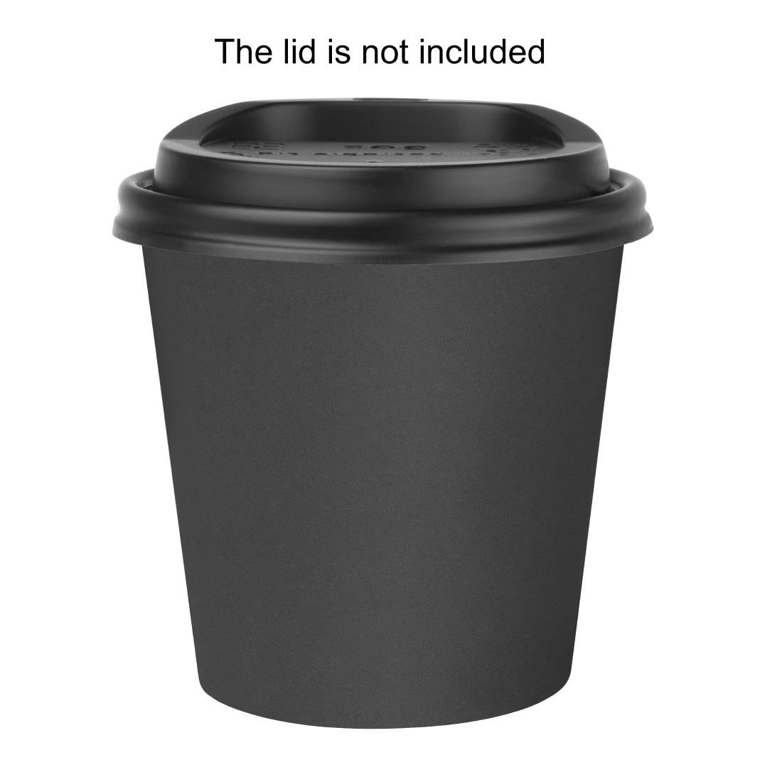 Fiesta Recyclable Hot Cups Single Wall Black 6oz (50 Pack)